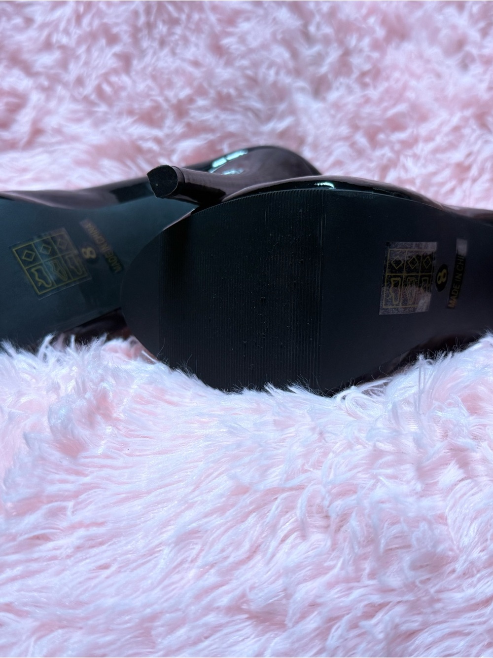 Ellie Black & White Patent Platform Mary Jane Heels Size 8 Goth Lolita Pin-Up - Picture 3 of 8